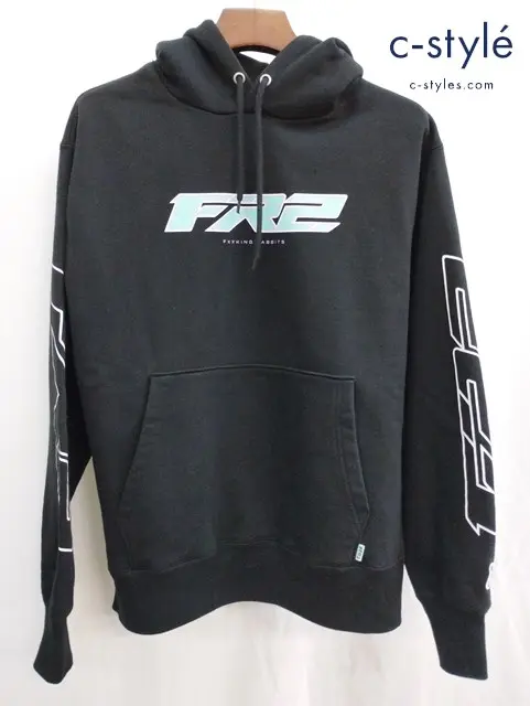 FR2 エフアールツー パーカー M ブラック系 プリント バイカーガール