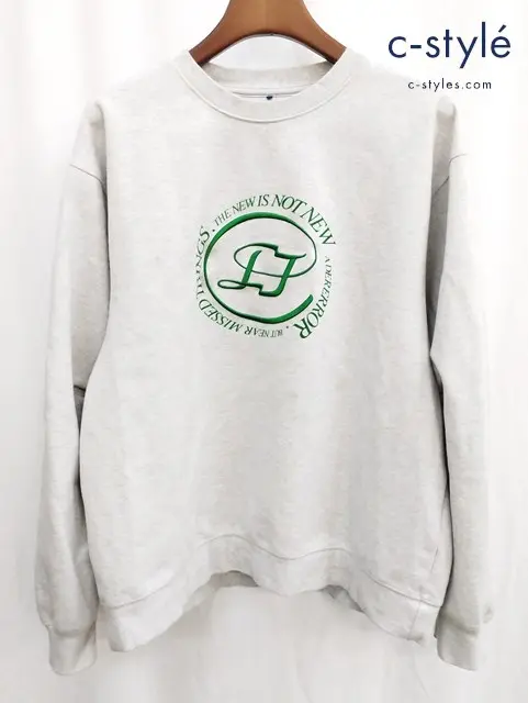 ADERERROR アーダーエラー スウェットトレーナー A3 グレー Speric logo Sweatshirt BLAFWSW08OT3