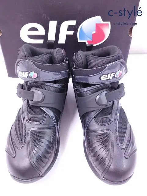 ELF エルフ ライディングシューズ 25.5cm ブラック SYNTHESE 14 BLACK F2061