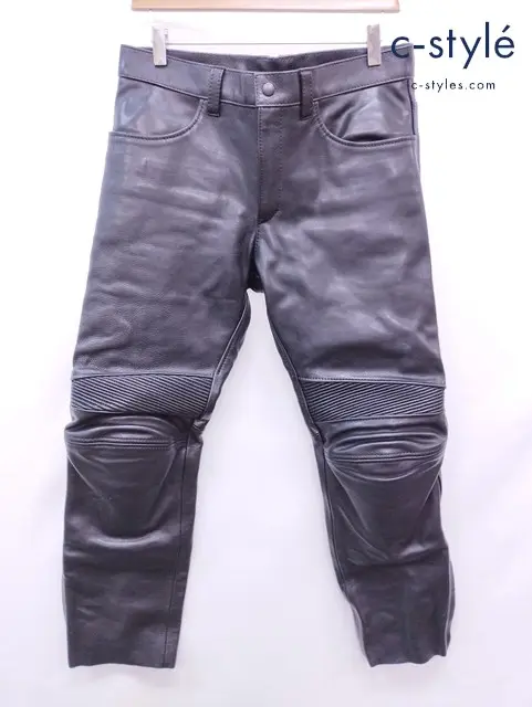KADOYA カドヤ レザーパンツ ブラック 裾チャック バイクウェア