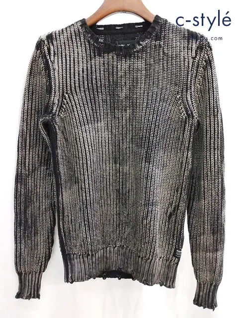 REPLAY リプレイ ニット S ブラック × グレー UK2754 レディース