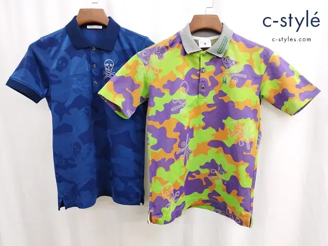 MARK&LONA マークアンドロナ ポロシャツ 44 マルチカラー ブルー系 ドクロ 計2点