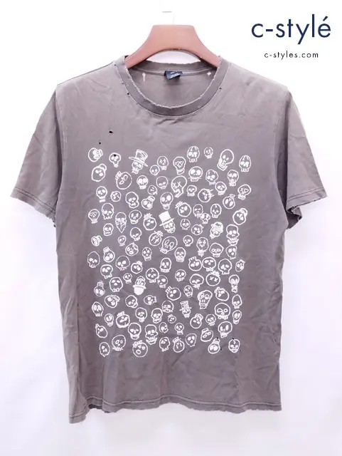 NUMBER (N)INE ナンバーナイン Tシャツ 2 グレー系 スカル 綿100％