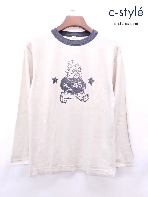 45R フォーティファイブアール 長袖Tシャツ 2 ベージュ ネル天竺の908ブル 81170234