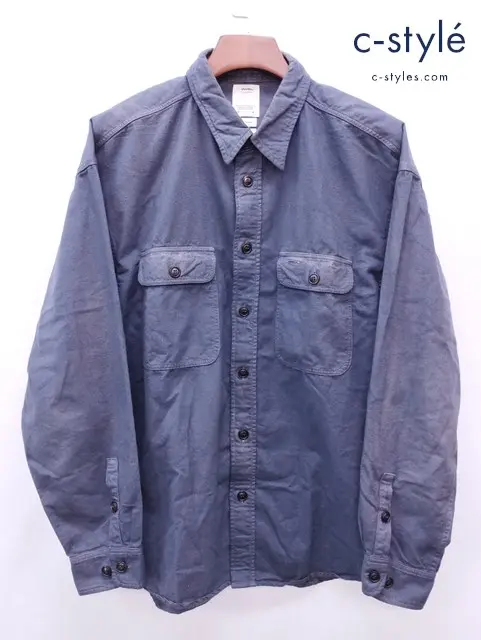 visvim ビズビム シャツ 3 グレー系 LUMBER SHIRT 0120105011002 綿100％