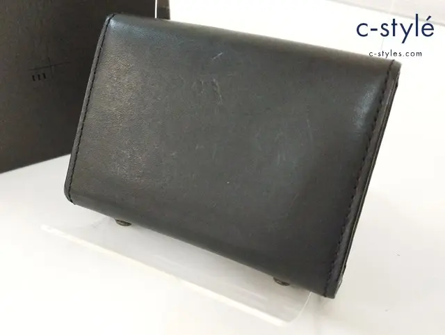 m+ エムピウ 二つ折り財布 ブラック ミッレフォッリエⅡP25