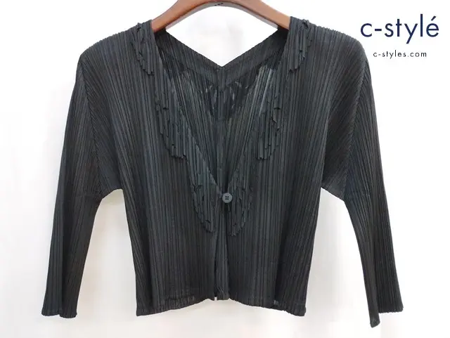 PLEATS PLEASE ISSEY MIYAKE プリーツプリーズイッセイミヤケ カーディガン 3 ブラック PP13-J0615 レディース