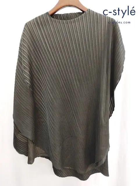 PLEATS PLEASE ISSEY MIYAKE イッセイミヤケ ポンチョ 5 カーキ PP73-JT563 レディース