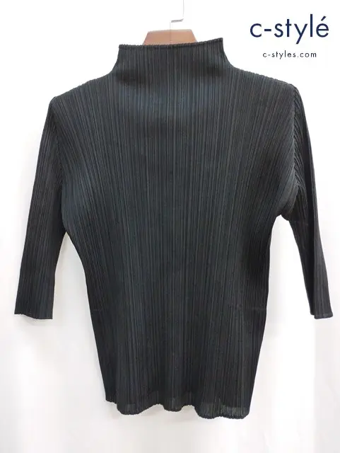 PLEATS PLEASE ISSEY MIYAKE イッセイミヤケ カットソー 4 ブラック PP93-JK184