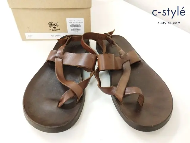 IL BISONTE イルビゾンテ サンダル 40 ブラウン イタリア製
