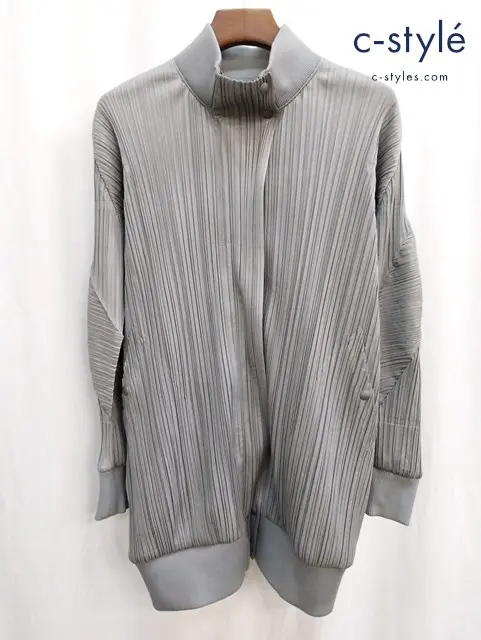 PLEATS PLEASE ISSEY MIYAKE イッセイミヤケ ジップブルゾン 3 グレー系 PP61-JA421 レディース
