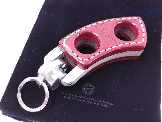AERO CONCEPT エアロコンセプト キーホルダー レッド 牛革