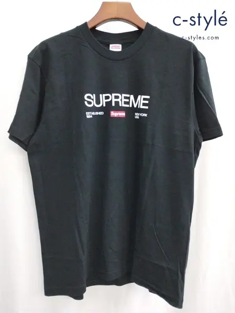 Supreme シュプリーム Tシャツ M ブラック 21FW EST 1994 TEE プリント
