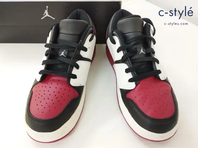 NIKE ナイキ スニーカー 25.5cm ホワイト×レッド系 302371-011 NU’ RETRO AIR JORDAN 1 LOW