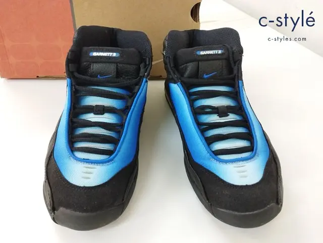 NIKE ナイキ スニーカー 25.5cm ブラック×ブルー 830165-001 AIR GARNETT III