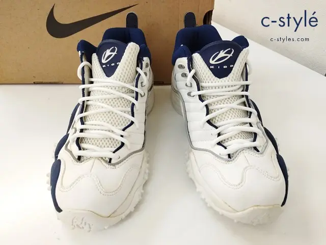 NIKE ナイキ スニーカー 25.5cm ホワイト×ネイビー 130701-141 AIR ZOOM FLIGHT FIVE