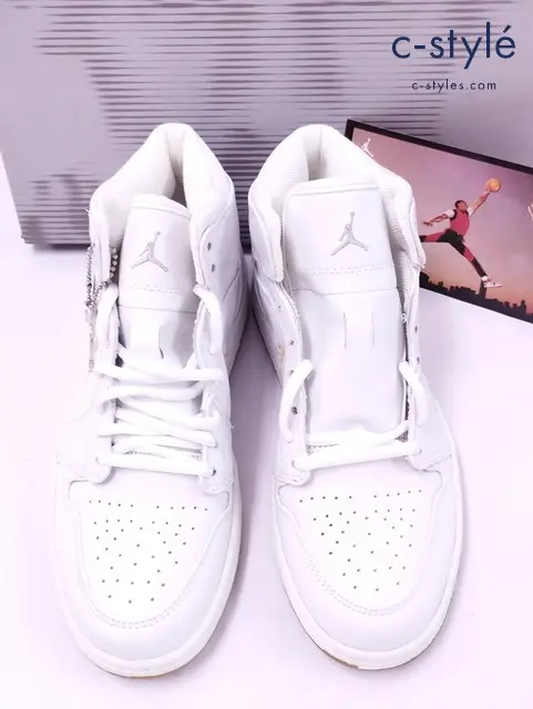 NIKE ナイキ スニーカー 25.5cm ホワイト AIR JORDAN RETRO 1 306000-101