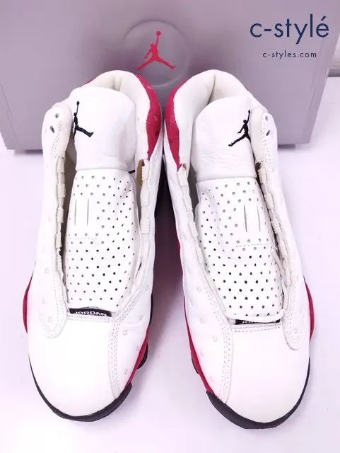 NIKE ナイキ スニーカー 25.5cm ホワイト×レッド AIR JORDAN 136002-101