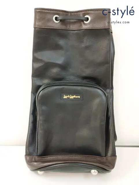 Lewis Leathers ルイスレザーズ ダッフルバッグ ブラック×ブラウン AVIAKIT