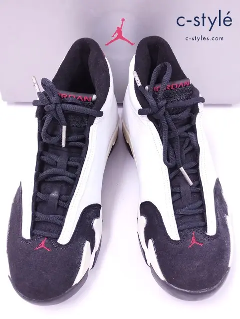 NIKE ナイキ スニーカー 25.5cm ホワイト×ブラック AIR JORDAN 14 136011-101