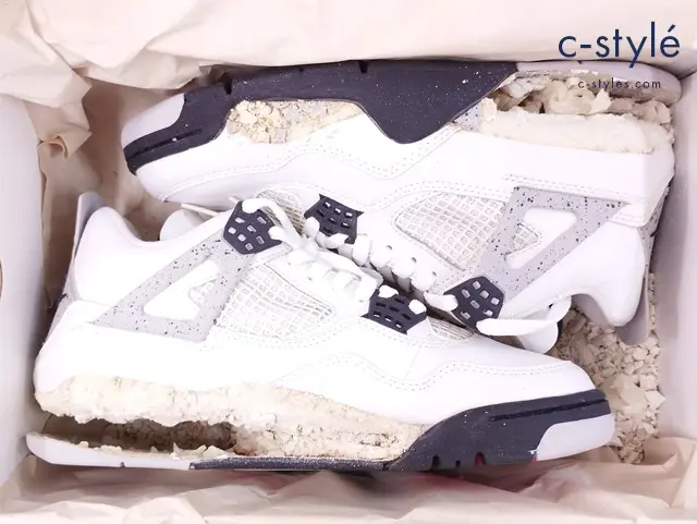 NIKE ナイキ スニーカー 25.5cm ホワイト系 AIR JORDAN 4 RETRO 136013-101