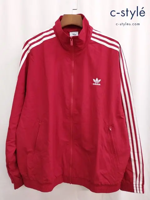 adidas アディダス ジャケット 3XL レッド アディカラー ウーブン ファイヤーバード トラックトップ