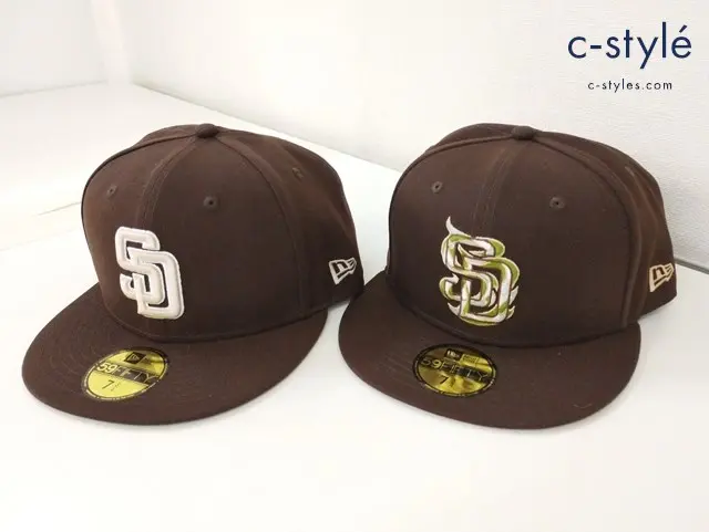 NEW ERA キャップ 7・3/4 (61.5cm) ブラウン 59FIFTY サンディエゴパドレス TETSUYA NAKAMURA