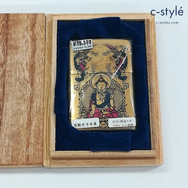 ZIPPO ジッポー オイルライター 聖観世音菩薩 ゴールド 2007 K24 純金メッキ 喫煙具 嗜好品