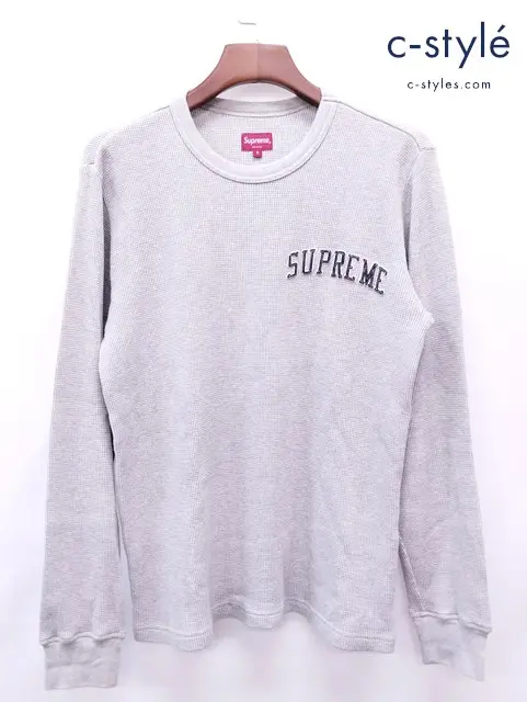 Supreme シュプリーム Tシャツ S ライトグレー 綿100% 長袖