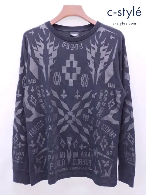 MARCELO BURLON マルセロバーロン Tシャツ M ブラック系 プリント 綿100%