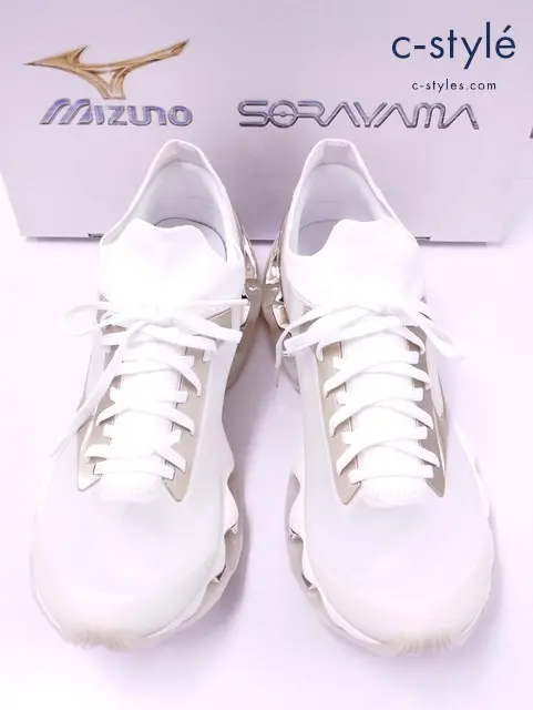 Mizuno ミズノ スニーカー 27.5cm ホワイト×ゴールド D1GA212504