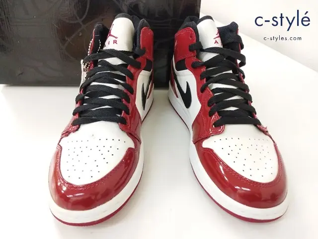 NIKE ナイキ スニーカー 26cm ホワイト×レッド AIR JORDAN 1 RETRO 136085-106