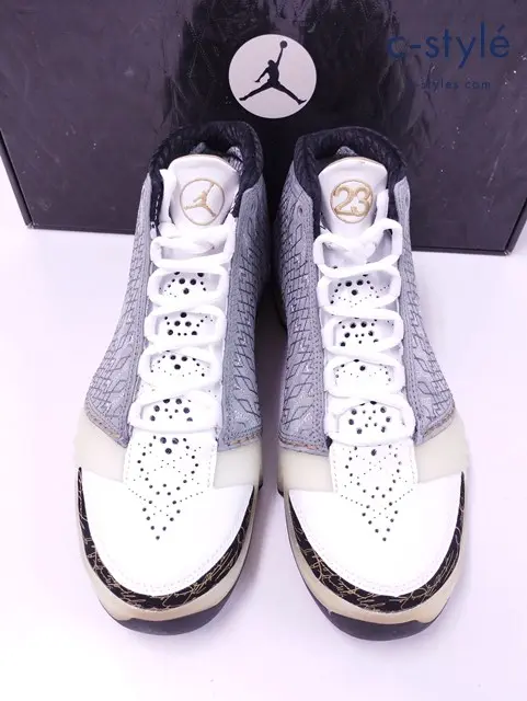 NIKE ナイキ スニーカー 26cm グレー×ホワイト AIR JORDAN 23 318376-102