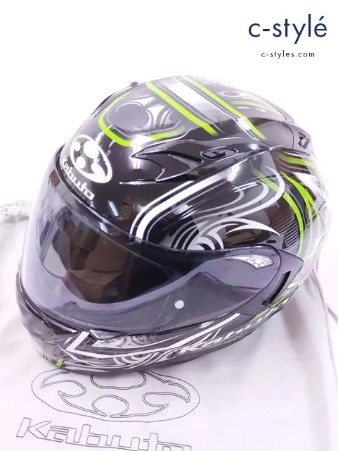 OGK Kabuto オージーケーカブト ヘルメット 59～60cm未満 ブラック×グリーン Kamui III