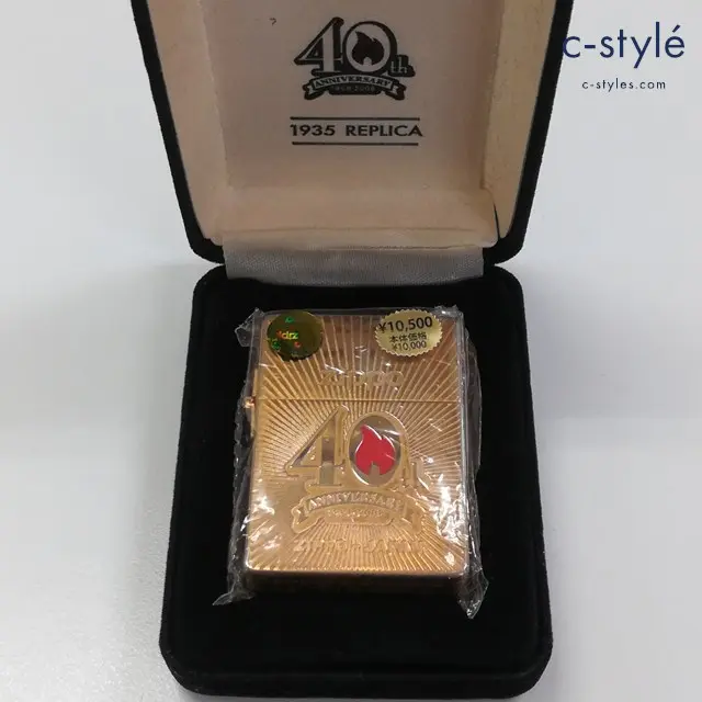 ZIPPO ジッポー オイルライター 40th ANNIVERSARY 1968-2008 1935レプリカ ゴールド 2008 喫煙具