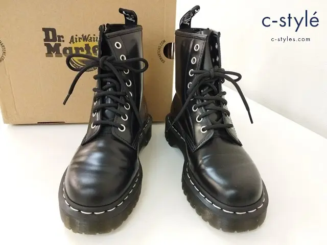 Dr.Martens ドクターマーチン ブーツ UK5 ブラック 1460 ZIP BEX ホワイトステッチ 8ホール レディース