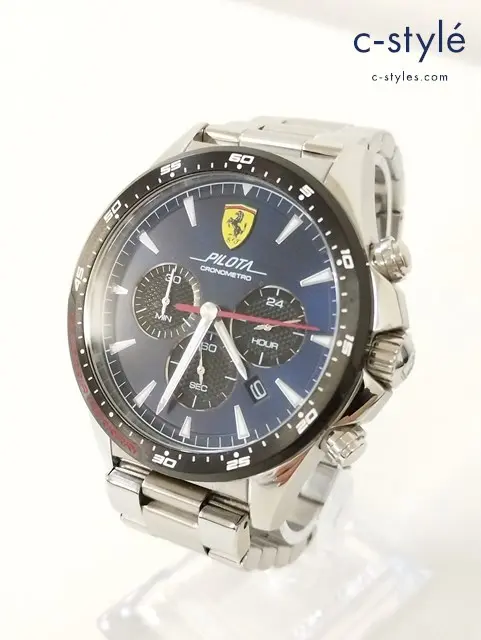 SCUDERIA FERRARI スクーデリアフェラーリ 腕時計 シルバー×ブルー PILOTA 0830598 クォーツ