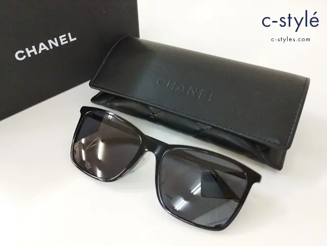 CHANEL シャネル サングラス 55□17 140 ブラック 5447-A イタリア製 度入り
