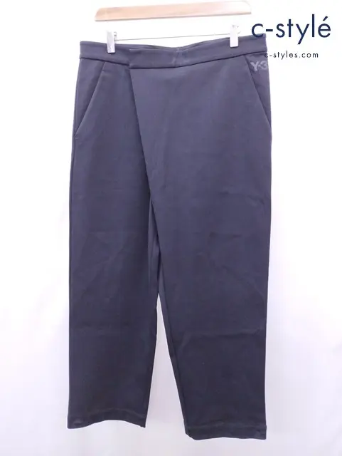 Y-3×adidas ワイスリー×アディダス ジャージーワイドパンツ M ブラック CE8635