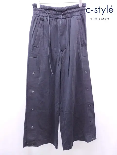 Y-3×adidas ワイスリー×アディダス パンツ XS ブラック M3 STP MATT TRACK SNAP PANT DP0559