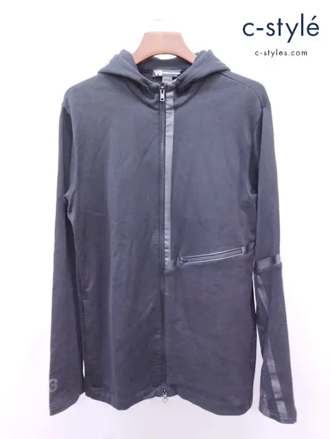 Y-3×adidas ワイスリー×アディダス ジップアップフーディー S ブラック CF0380 ジップアップ