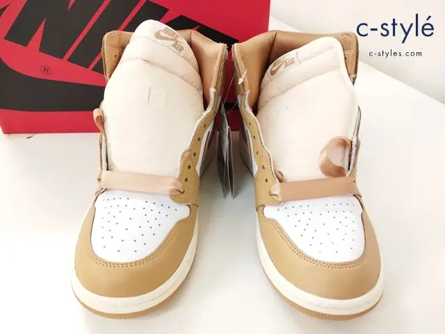NIKE ナイキ スニーカー 28cm ベージュ×ホワイト WMNS AIR JORDAN 1 RETRO HI OG FN6622-201