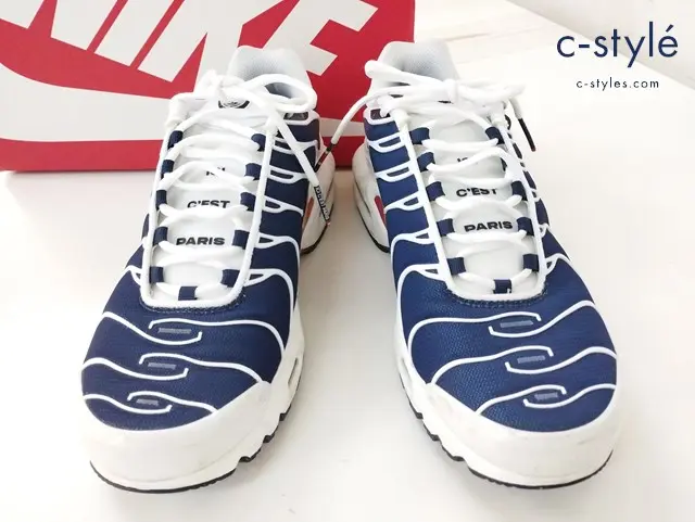 NIKE ナイキ スニーカー 28cm ホワイト×ネイビー AIR MAX PLUS FZ4776-100