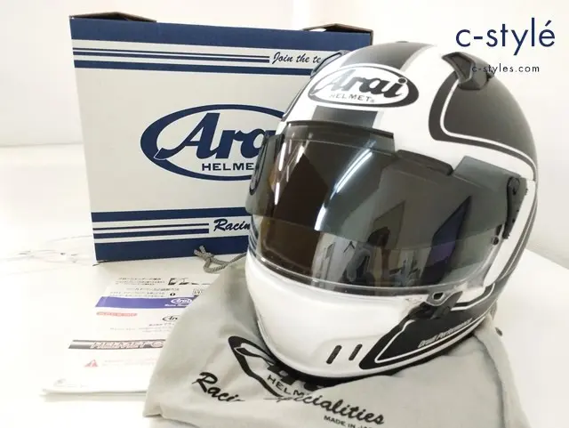 Arai アライ フルフェイス ヘルメット 61.62cm ブラック×ホワイト XD バイク用品