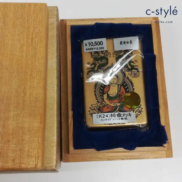 ZIPPO ジッポー オイルライター 釈迦如来 K24 純金メッキ ゴールド 2009