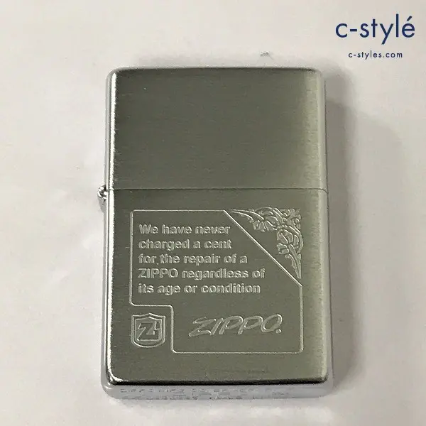 ZIPPO ジッポー オイルライター We have never charged a cent for the repair シルバー 1995