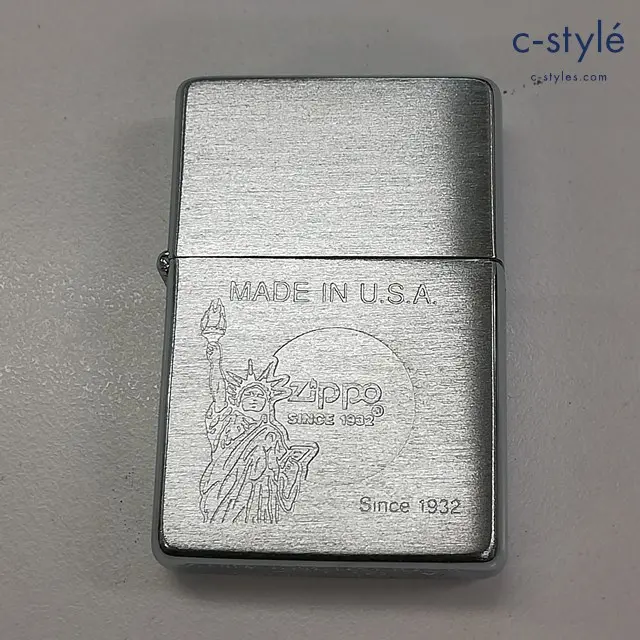 ZIPPO ジッポー オイルライター 自由の女神像 MADE IN U.S.A. zippo SINCE 1932 シルバー 1995