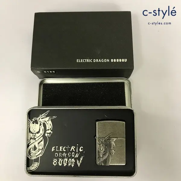 ZIPPO ジッポー オイルライター ELECTRIC DRAGON 80000V 2001 シルバー メタル貼 映画 浅野忠信 永瀬正敏