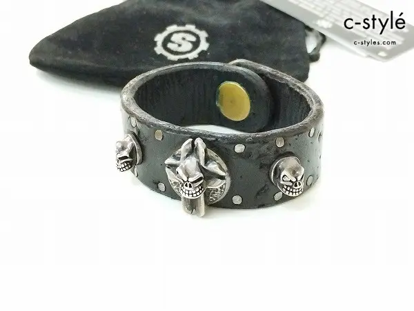 STARLINGEAR スターリンギア 100 YEAR WRIST BAND SMALL W/CROSS リストバンド ダークブラウン系