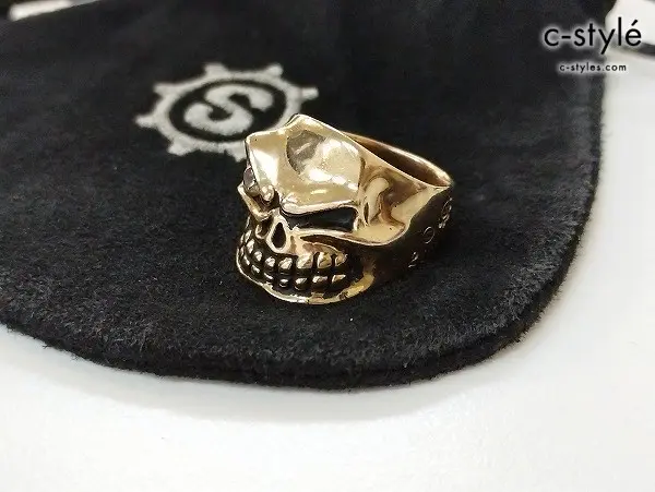 STARLINGEAR スターリンギア Styler Slickster K18 ピンクゴールド リング 20186 スカル 19.97g